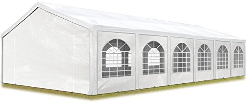 Tendone per feste 5x12 m Gazebo party per sagre, mercati 450 N bianco impermeabile protezione UV