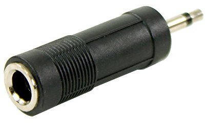Plugger Adaptateur Jack femelle/mini mâle mono Noir PLUADAPJFMMMMEAS