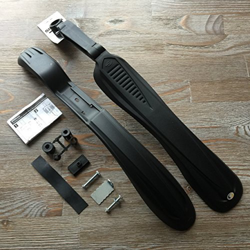 RAPTOR SDE SIMPLA Universal Schutzblech Set Fahrrad MTB 24-28 Zoll Schwarz Weiß (Schwarz)