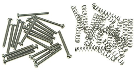 KAISH 20 Stück metrisches Gewinde Humbucker Tonabnehmer Höhenschrauben Gitarre Humbucker Tonabnehmer Schrauben mit Federn für Epiphone SG Import Pickups Nickel