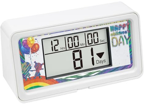 Runleader 9999 Tage Events Timer mit Hintergrundbeleuchtung, Summererinnerung und Batterie austauschbar für Geburtstag, Kindertag, Ruhestand, Neujahr, Weihnachten usw. (weiß).