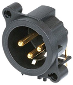Neutrik NC3MAAH 3 Pin male XLR Male PCB Chassis Socket