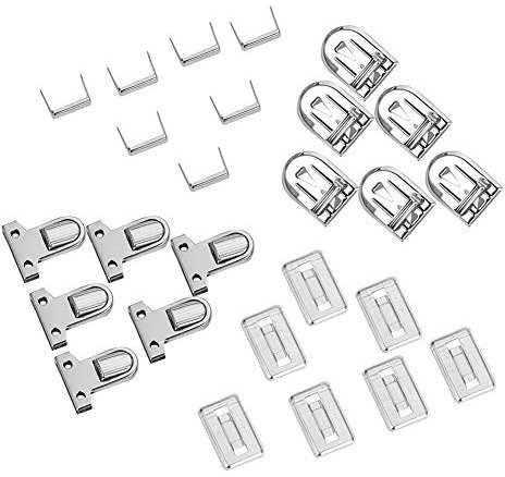 PandaHall Elite 10pcs Eisen Push Lock Sets für Tasche DIY, Platin, 35x25x11mm