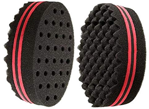 One-Pack Kurzes Haar Twist Sponge Große Löcher Haarbürste Schwamm-Torsion-Wellen-Frisuren-Werkzeug Für Dreads Afro Locs Twist Locken