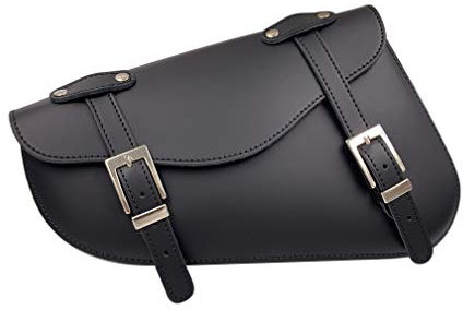 IGUANA CUSTOM - Borsa a forcellone in pelle - Specificamente per il lato sinistro della Harley Davidson Sportster - Realizzata a mano in Spagna in vera pelle