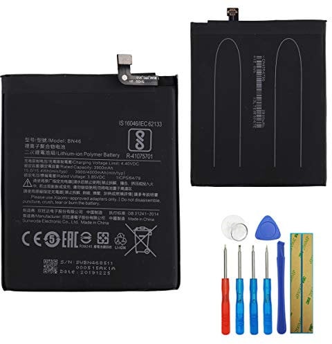 E-yiiviil Battery BN46 Compatible with Xiaomi Redmi Note 8/Note 8T Redmi 7 Redmi Note 6/Note 6 PRO with Tools