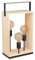 EGLO Tischlampe Famborough, 3 flammige Tischleuchte Vintage, Industrial, Skandinavisch, Nachttischlampe aus Stahl und Holz, Wohnzimmerlampe in Schwarz, Natur, Lampe mit Schalter, E27 Fassung