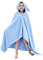 Hilmocho Kinder Badetuch mit Kapuze Junge Mädchen Kapuzendecke Poncho Weich Warm Korallenvlies Baby Schwimmen Handtuch, 140x70CM