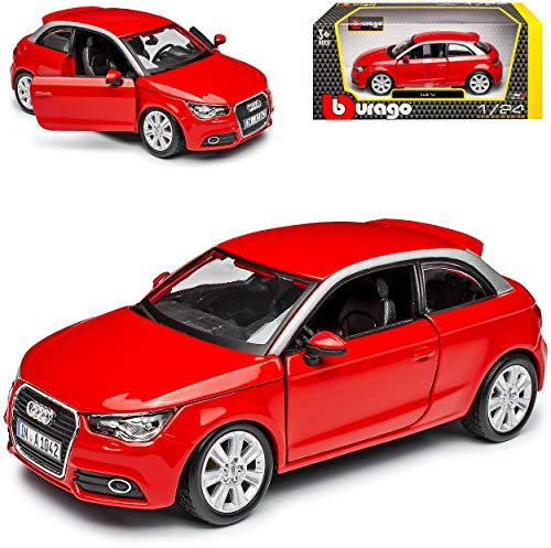 NEW A*U*D*I A1 Rot 3 Türer Ab 2010 8X 1/24 Burago Modell Auto