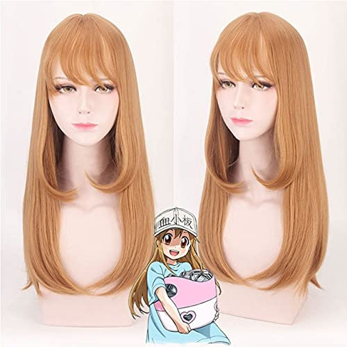 Anime-Zellen Bei Der Arbeit Hataraku Saibou Thrombozyten Kostüm Cosplay Kleidung T-Shirt + Hosen + Mütze + Tasche + Perücke Thrombozyten Cosplay Kostüm Einheitsperücke Nr. 068