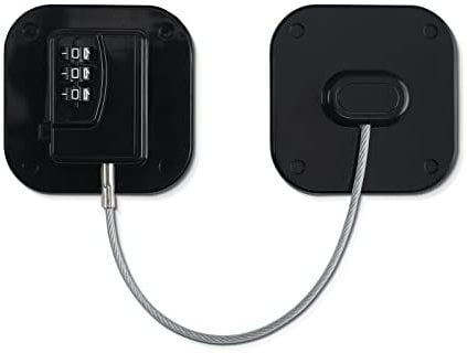 2 Packs Refrigerator Lock Combination Coded Fridge Lock Freezer Child Safety Lock Door Lock with Strong Adhesive No Keys Needed Black