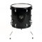 Fame First Step Floor Tom 16x16, Hochwertiges Einsteiger-Trommelset, Mischholz, Piano Black, Robuste Stahlspannreifen, Inklusive Floor Tom Legs, Akkurate Stimmbarkeit, Modernes Design, Ideal für