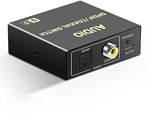 RSGK Convertitore Audio Digitale Ottico-coassiale, Convertitore/Adattatore/ripetitore Audio Toslink SPDIF Ottico Bidirezionale Coassiale Digitale A/da