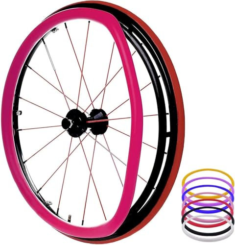 Cubiertas De Borde De Empuje para Silla De Ruedas, Cubierta De Silla De Ruedas Deportiva para Rueda Trasera De 24 Pulgadas, Cubierta De Empuje Manual De Silicona, Resistente Al Desgaste,B