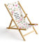 Ferocity Chaise Longue Pliable en Bois Fauteuil de Plage Pliant en hetre Classique Lit de Plage Pink Roses [119]