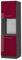 Vicco Herdumbauschrank Fame-Line, Bordeaux Hochglanz/Anthrazit, 60 cm offen