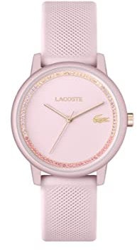 Lacoste.12.12 GO Montre Analogique à Quartz pour Femme avec Bracelets en Silicone Blush