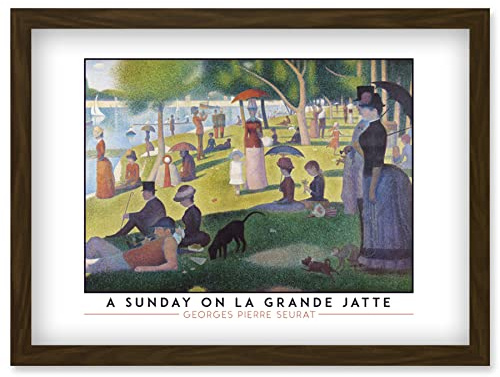 Wee Blue Coo Georges Pierre Seurat A Sunday On La Grande Jatte Painting Artwork Framed Wall Art Print A4