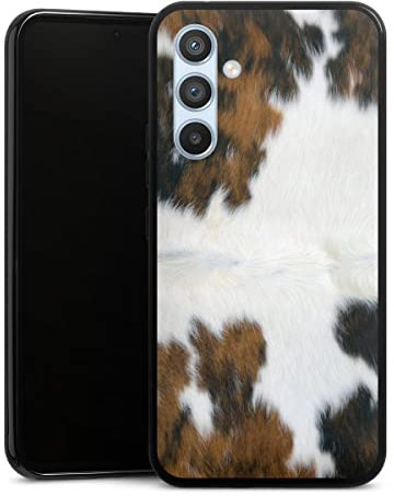 DeinDesign Silikon Hülle kompatibel mit Samsung Galaxy A54 5G Case schwarz Handyhülle Kuhfell Fell Kuh