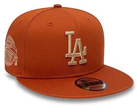 New Era Los Angeles Dodgers MLB Fanaccessoire braun LA Logo Snapback verstellbar Cap Kappe Sidepatch - M - L