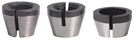 Mesee 3Pcs Collets Mandrin à Pince de Machine de Gravure Adaptateurs Collets Mandrin Tête Adaptateur Convertisseur pour Défonceuse Machine de Coupe Électrique Mèche de Routeur - 6mm 6.35mm 8mm