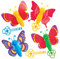 Baker Ross FX878 Schmetterling-Schlüsselflieger - 8er-Packung, Partytütenfüller für Kinder