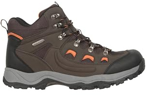 Mountain Warehouse Adventurer Mens Waterproof Boots - IsoDry Shoes with Synthetic Upper, Mesh Lining, Deep Lugs & EVA Cushioning - Spring Summer, Hiking & Outdoors Brown Adult Shoe Size 11