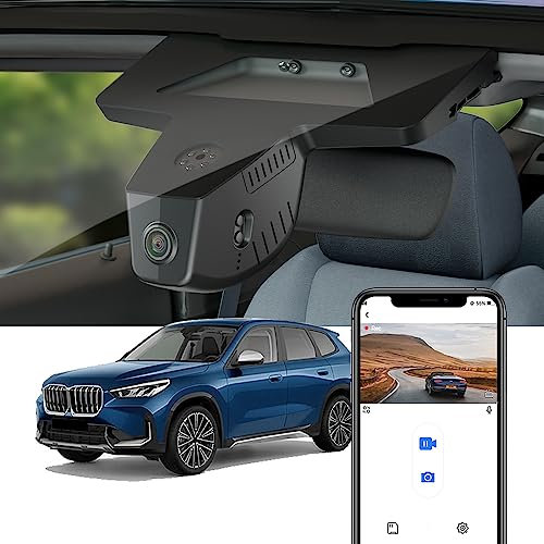 Fitcamx Dashcam 4K Geeignet für BMW X1 & iX1 (U11) 2023-2025, Integrierter Auto Kamera UHD 2160P Video WiFi, Loop-Aufnahme, G-Sensor, OEM BMW Zubehör, Plug & Play, WDR Dasch-cam Auto, 64-GB-Karte
