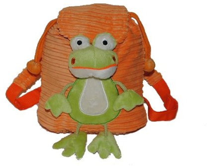 Rucksack Plüsch - Kinderrucksack Frosch - orange Froschrucksack - Frösche/Kindergarten & Vorschule - Kleinkinder