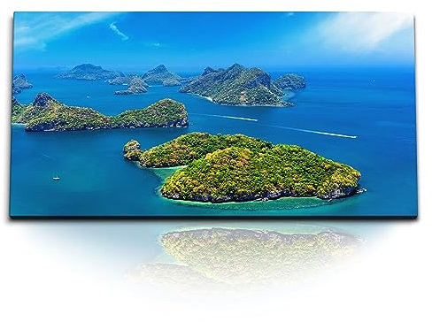Paul Sinus Kunstdruck Bilder 120x60cm Thailand Inseln Ozean Blau Sommer Berge Natur