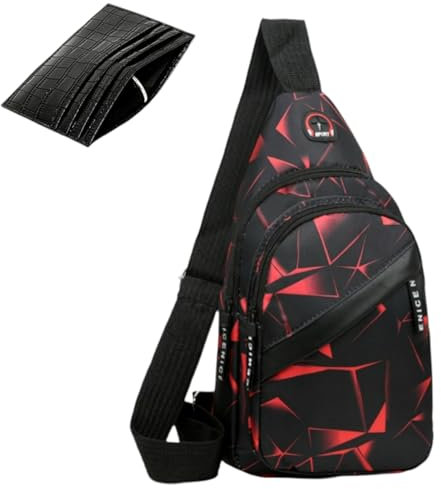 Herren kleine Tasche, Handy Umhängetasche, Herren kleine Tasche, Handy Mini Umhängetasche, Handytasche mit Geldbörse, Herren Tasche für unterwegs, kleine Tasche, Brusttasche, rot