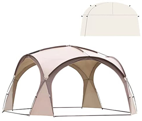 Kuppel-Überdachungszelt für 6–8 Personen, 4,2 x 4,2 x 2,3 m, wasserdicht, Outdoor-Event-Schutz, Camping-Pavillon-Zelte mit 4 abnehmbaren Sonnenschutzwänden, großes Famil