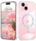 BENTOBEN for iPhone 15 Case Magnetic [Compatible with MagSafe],Transparent Clear Glitter Bling Sparkly Slim Lightweight Soft TPU Shockproof Full Protective Phone Cover for iPhone 15-6.1 inch