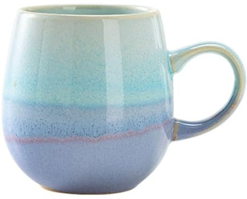 YDoLimmer500ml Große Kapazität Kaffeetasse Becher Mit Griff Teetasse Kakaobecher Cappuccinotasse Home Office Geschenk (Sea Blue)