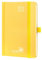 POPRUN Taschenkalender 2025 Klein (Aug.2024-Dez.2025) Hardcover, ca. A6 (16 x 10,5 cm), Kalender 2025 Klein - Wochenplaner 1 Woche 2 Seite mit Innentasche - Hellgelb