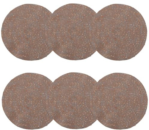 Coffee Coaster Round Vintage Woven - Coasters for Table Protection Water Absorbent Coaster Set Handmade Braided Fabric Coasters Heat-Resistant BD0021