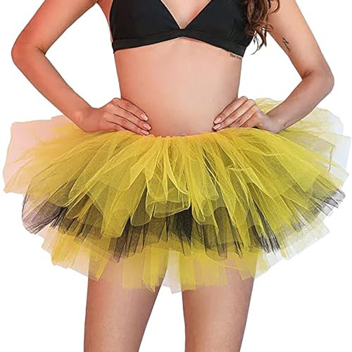 Hekbaep Tanz Kostüm Damen Tüllrock Damen Weiß Tüllrock Mit Lichterkette Karneval Retro Kostüm Damen Glitzer Kostüm Damen Tüllrock Große Größen