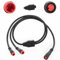 baluoqi 1T2 Y-Splitter Verlängerungsdraht mit Julet Typ 2pin Stecker für Fahrrad Scheinwerferkabel in eBike Umbausätzen (2pin, 7 in der Länge, 2 männlich zu 1 weiblich)