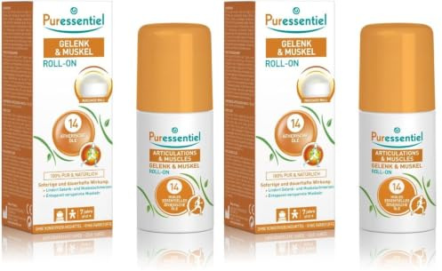 Puressentiel - Articolazioni e Muscoli - Roller Dispositivo Medico con 14 Oli Essenziali - Allevia i dolori muscolari e articolari - Con sfera massaggiante - 75ml (Confezione da 2)