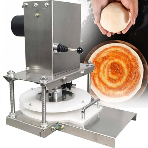 DPLWJPP Pressa Manuale Commerciale in Acciaio Inossidabile,Pressa Elettrica per Pasta per Pizza,Macchina per Pasta Sfogliatrice per Pasta,per Pizza,Tortilla,25cm