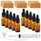 DODUOS Lot de 10 Flacon Compte Gouttes 10ml Flacon Pipette, Bouteilles de Pipette en Verre de 10 ml avec Pipette Compte-Gouttes, Fiole en Verre Pipette pour Les Huiles Essentielles Fragrances