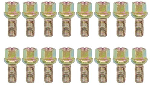 Radschraube Radbolzen Felgenbefestigung Kegelbund M12x1,5 Radmutter Felgenbolzen Felgenschrauben vorne hinten für Passat B3 für Passat B4 35I für Passat B2 B1 Polo für Jetta 2 Lupo Scirocco für Vento