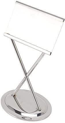 NDNCZDHC Porte-Cartes De Visite Vertical Porte-Cartes De Visite en Acier Inoxydable Support De Carte De Visite pour Réunion De Fête De Bureau(Couleur INOX)