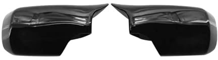 MBROS Seitenspiegelkappe Für 3er-Serie E46 1998-2005 2004 2003 2002 2001 2000 1999 Für 5er-Serie E39 1995-2004 2003 Autoglanzschwarz Ox Horn Rückspiegelabdeckung Rückspiegelgehäuse