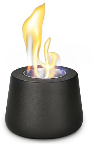 KITVONA Rauchfreie Tisch-Feuerstelle Schale, Outdoor-Metall-Tisch-Feuerstelle, kleiner Kamin für Terrasse, Balkon, Innenbereich, tragbarer Smores-Maker mit Löscher