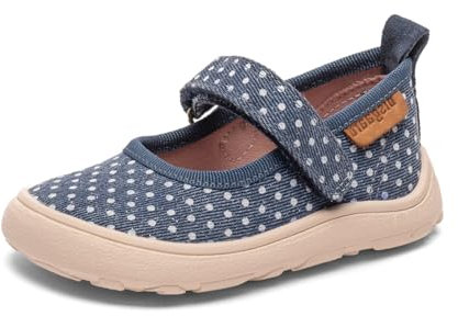 Bisgaard Unisex Kid's Barefoot Ballet Loafer, Navy dots, 11.5 UK Child