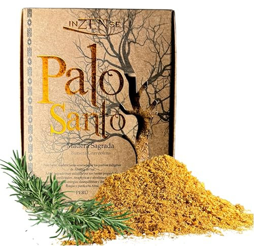 INZENSE - Palo Santo y Romero Ritualizado - Palo Santo Limpieza energética - Incienso Palo Santo Natural - Palo Santo para Quemar - 50 Gramos.