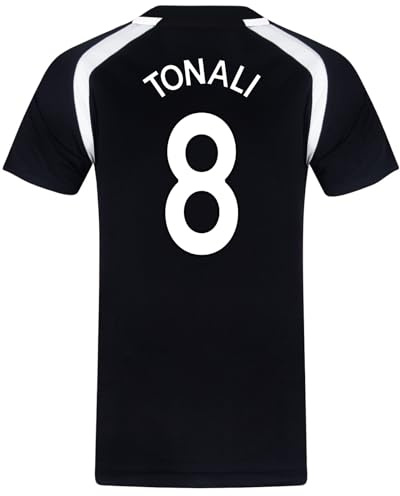 Newcastle United FC Boys Tonali 8 Poly T-Shirt Black 10-11 Years
