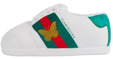 Flamingueo Unisex Drole Hausschuh, weiß/grün, 35/46 EU Weit