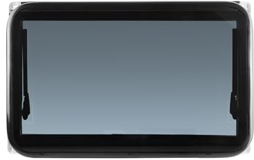Wohnwagen Ausstellfenster 800×500 mm – Flaches Schwarz‑Design, getöntes Acrylglas, integriertes Rollo & Fliegengitter, 28–40 mm Wandstärke, ideal für Wohnmobil & Caravan